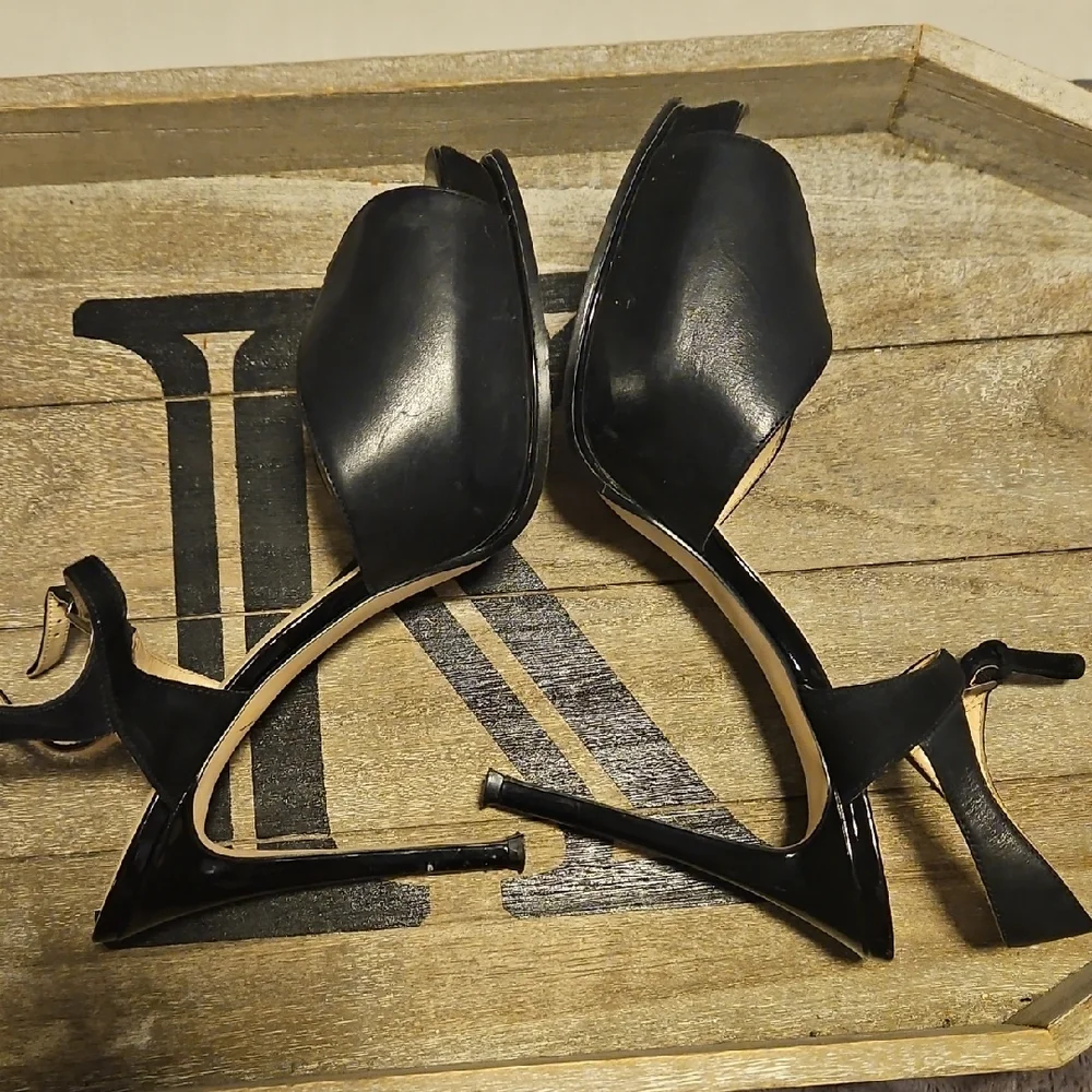 Nine West Black Peep Toe Heels - Picture 6 of 7